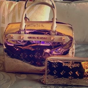 MK Rose Gold purse